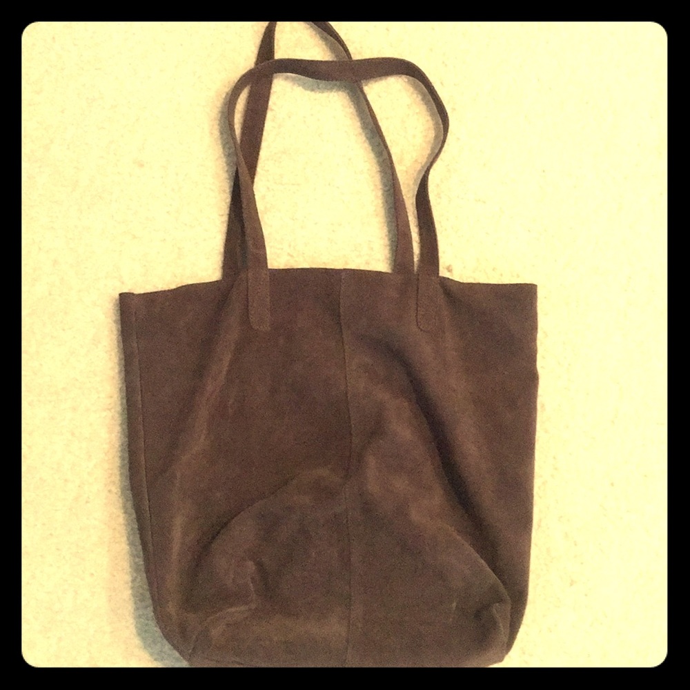 Brown suede Toms bag